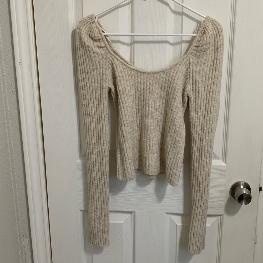 Ribbed Knit Long Sleeve Top